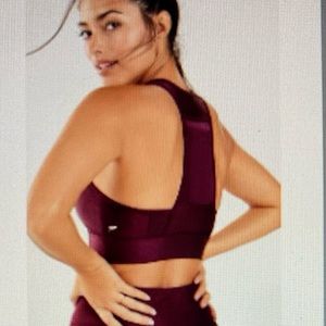Fabletics set in Burgundy shine